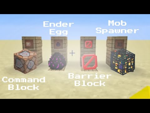 Get Command Block Ender Egg Barrier And Mob Spawner 1 8 Youtube