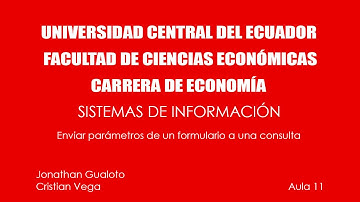Enviar parámetros de un formulario a una consulta