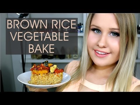 HEALTHY BROWN RICE VEGETABLE BAKE - DINNER RECIPE