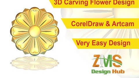How to make 3D Flower design in Artcam | Shape Editor Tool in Hindi \ urdu | # ZMS DESIGN HUB