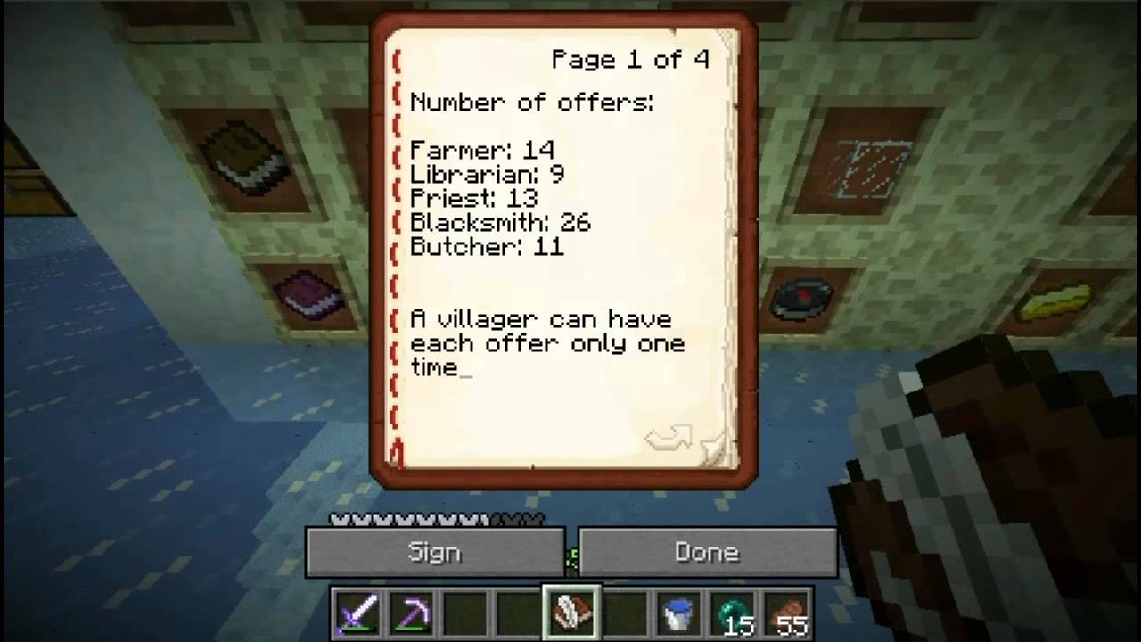 pic Minecraft Restaurant Menu panda s survival 14 about trading