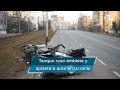 Indigna video de tanque aplastando a conductor y auto en Ucrania