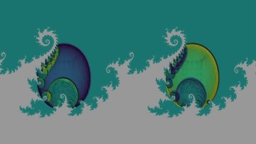 Waves on a planet with a fractal continent, 2D representation