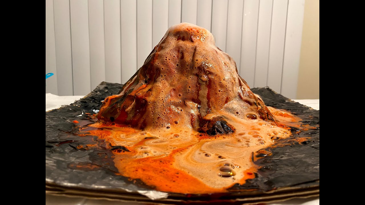 Diy Erupting Volcano/ Kids Science Education/ Volcano Project