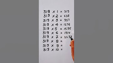 Write the Table of 319 in 19 second only..#maths #mathshack #mathstricks ‎@study_care0 