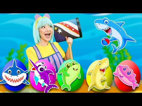 Surprise Eggs - Baby Shark Song | TigiBoo