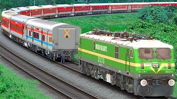 WAG9 SHUNT LHB EXPRESS TRAIN | BUMPY RAILROAD | RAILWORKS | INDIAN TRAIN SIMULATOR GAMEPLAY