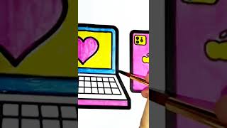 mewarnai gambar laptop