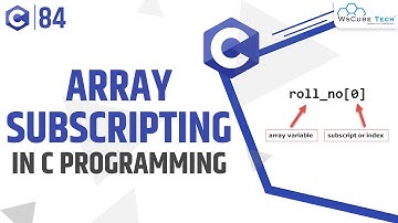 Array Subscript in C Programming with Example Program | C Programming Tutorial