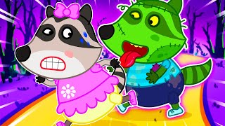 Molly and Zoe! Running away from clumsy zombies | Kids Learn Good Habits