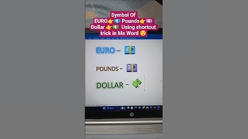 EURO 💶 Pounds 💷 Dollar 💵 symbol in Ms Word using shortcut trick 😯#msword #excel #shortcutkeys