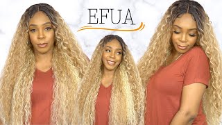 Janet Collection Remy Illusion X-Long Human Hair Blend Hd Lace Front Wig - Efua --/Wigtypes.Com