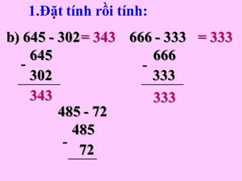 Tuần 1 - Toán 3 - Luyện tập