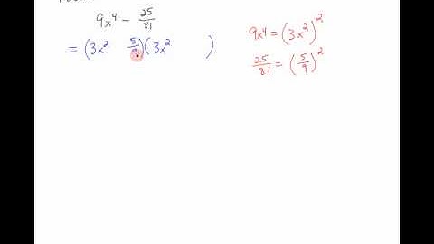 College Algebra - Section R4 - Video 5 - Factoring Difference of Squares