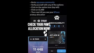 How To Check & Claim Your Paws Allocation #paws #pawsairdrop #pawsnewtask