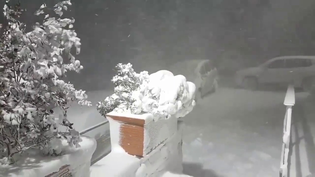 Snowfall In Catania Province Sicily Italy Youtube