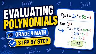 Evaluating Polynomials | Grade 9 Math #usa  v1