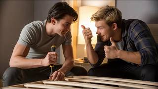 My New Roommate Needed Help Building His Bed—We Tested It Together ｜ Move-In Gay Story