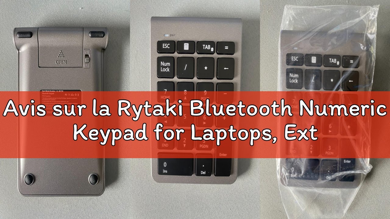 Avis sur la Rytaki Bluetooth Numeric Keypad for Laptops, External Bluetooth Digital Keypad Wireless