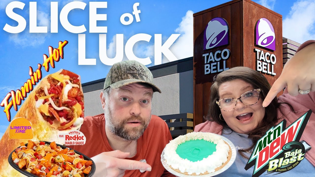 Обзор пирога Taco Bell Baja Blast | Буррито с сыром на гриле Flamin' Hot Grilled Cheese и картофе...