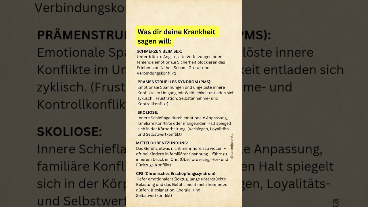 Krankheit ist die Sprache der Seele 