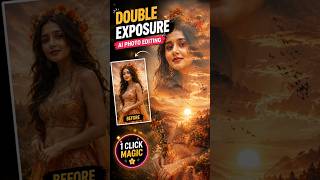 Lehenga Double Exposure Photo Editing Prompt | Ai Se Photo Kaise Banaye | New Trending Photo Editing