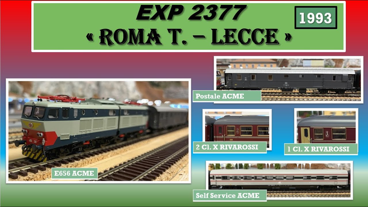 Treno Espresso EXP 2377 - Roma Termini - Lecce  anno 1993