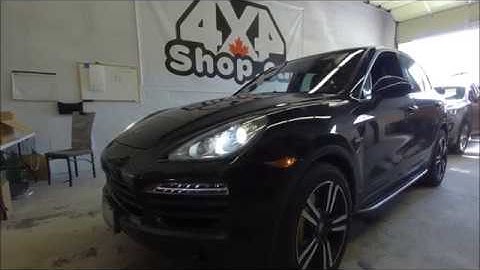 Installation adding backup camera and OEM fit Running Boards for Porsche Cayenne