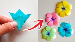 How to make easy flowers with paper ||making easy flowers ||easy carft for Kids