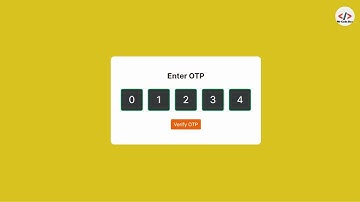How To Create OTP Code Verification Using HTML CSS & JavaScript Step by Step Tutorial