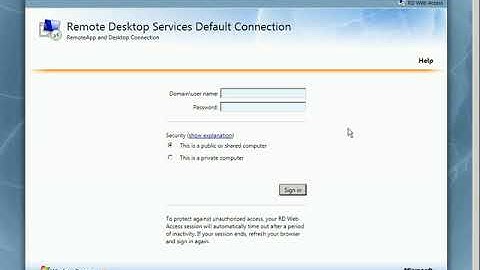 Configure RDWeb Access Win 8