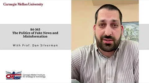 84-365: The Politics of Fake News and Misinformation with Prof. Silverman