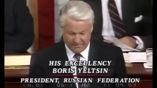 Ельцин Отчитывается В Конгрессе В Сша 1992 Год