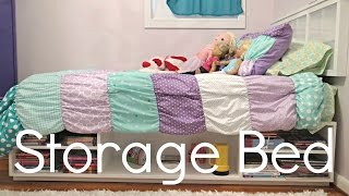 How to Build a Storage Bed - Daughter Over the winter we decided to upgrade our daughter