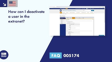 FAQ 005174 | How can I set a user as inactive in the extranet?