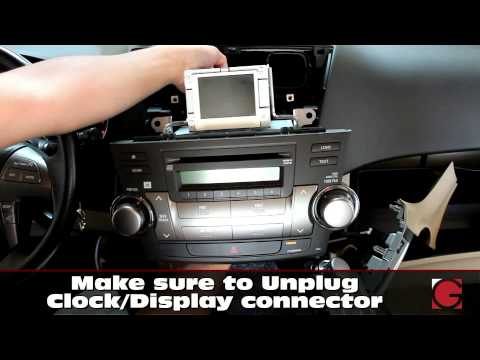 Toyota Highlander 2007-2012 GROM Android iPhone USB Bluetooth Car Kit Install, stereo removal guide