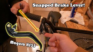 snorkel Gemaakt om te onthouden Inspecteren Replacing Snapped Brake Lever on Magura HS33 Rim Brake - YouTube