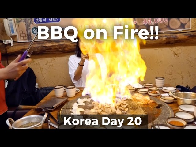 WOW! Flaming Pork Belly on a Hot Stone! (Day 20) | Mark Wiens