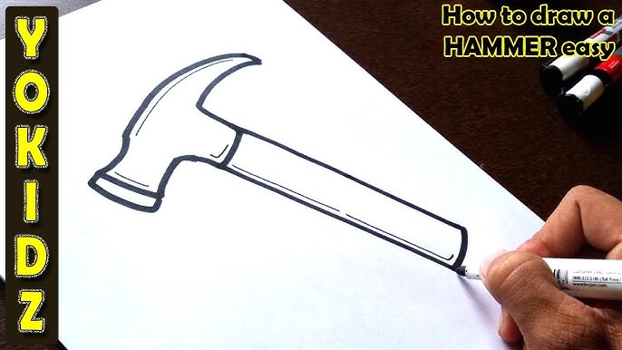 How to draw and colour a hammer with Albrecht Dürer Magnus