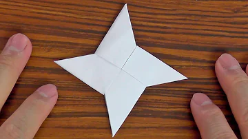 Como se faz uma estrela ninja de origami?
