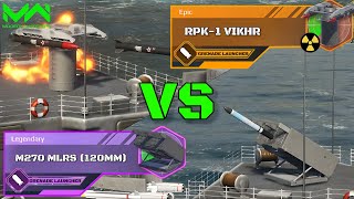 New Legendary Grenade Launcher! M270 MLRS (120mm) VS RPK-1 Vikhr Nuclear GL! | Modern Warships