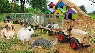 DIY Wooden Tractor With Five Trailers To Pickup Farm Animals Dogs, Rabbits, Guinea Pig, Turtles screenshot 1