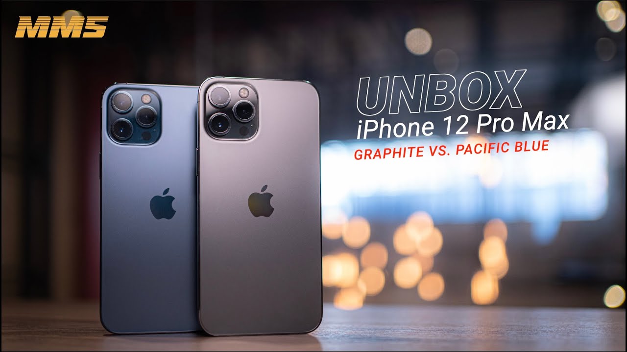 มินิรีวิว Apple iPhone 12 Pro Max แกะกล่องเทียบสี Graphite และ Pacific Blue