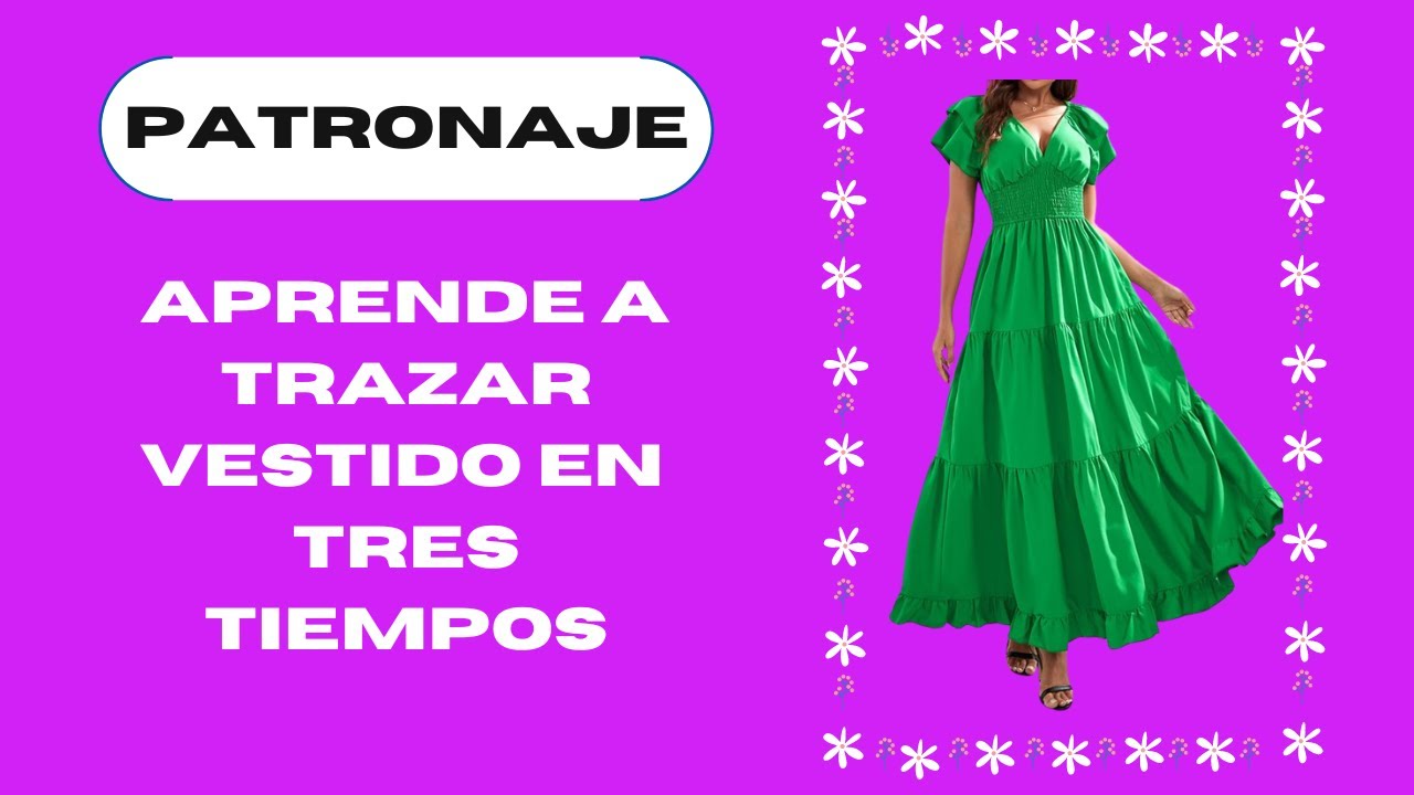 Aprende a trazar vestido en tres tiempos Clase # 23