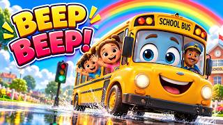 School Bus Song for Kids 🚌🌈 | Little Rainbow Ride | Nursery Rhyme #schoolbussong #nurseryrhymes screenshot 3