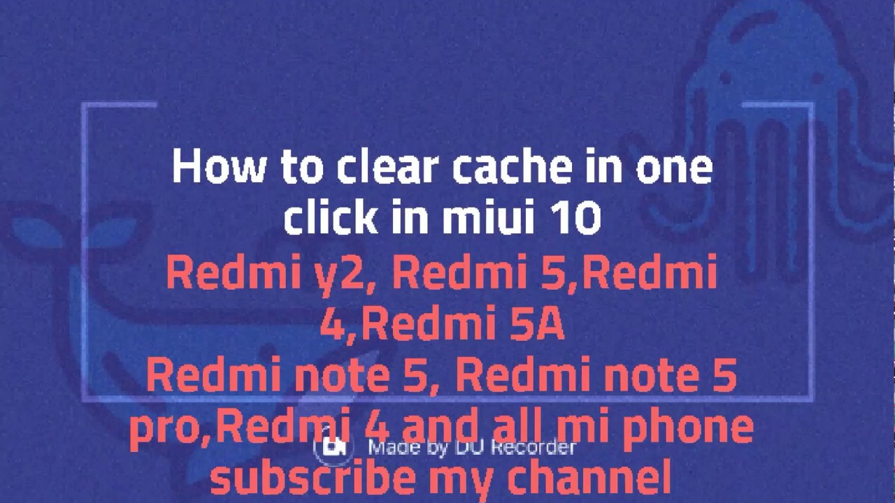 How to clear cache in one click in Miui 10 Redmi y2 or Redmi note 5 pro YouTube