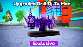 NEW UPDATE 😱DRILL DJ TV MAN!? 😍 - Roblox Toilet Tower Defense