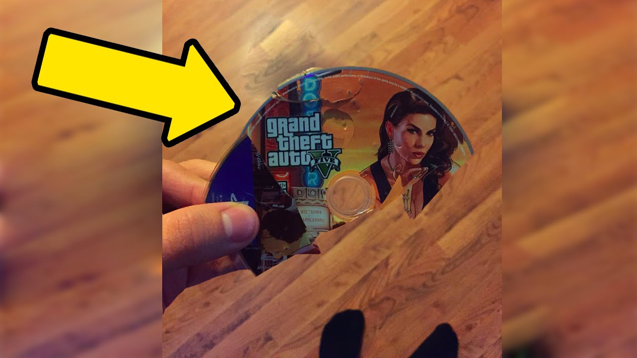 BREAKING MY GTA 5 DISK! YouTube