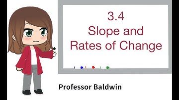 Slope and Rates of Change