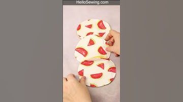 Sewing tip 189 - Table Topper with 4 Fabric Circles #sewingtips #sewing #shorts